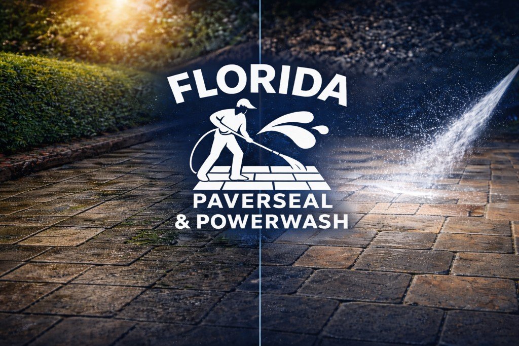 Jacksonville FL paver driveway cleaning and sealing before and after